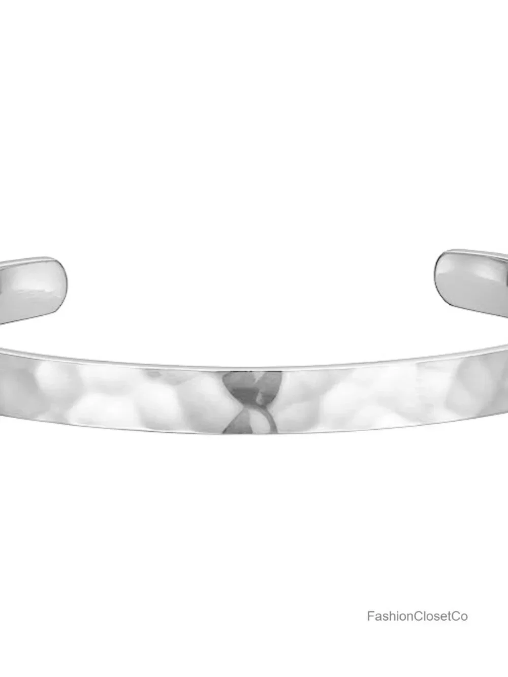 Dainty Hammered Cuff Bangle Bracelet for Women Adjustable Open